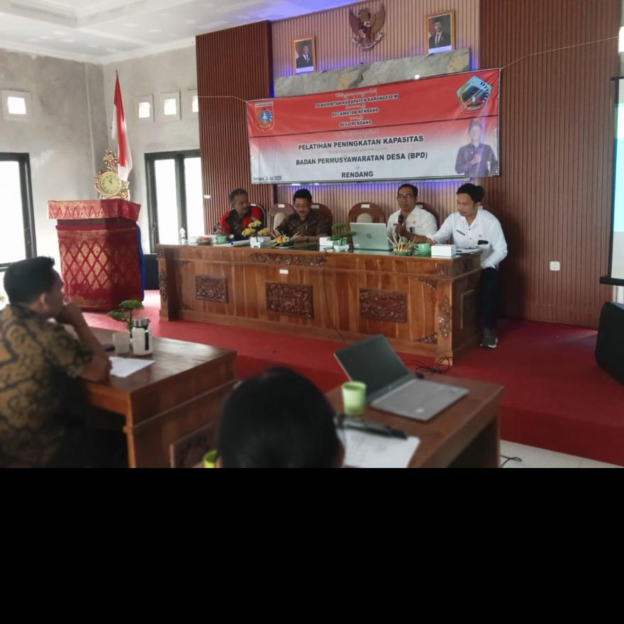 Pelatihan Peningkatan Kapasitas Badan Permusyawaratan Desa ( BPD ) Rendang 30 Juli 2025